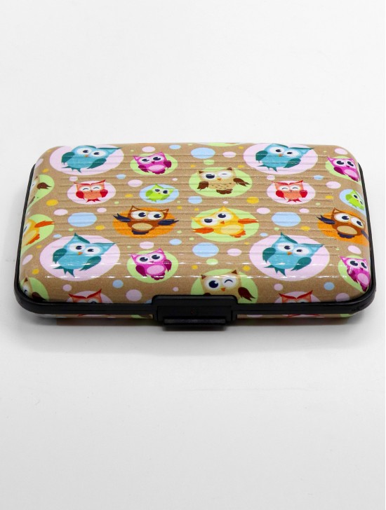 OWL PRINTS CREDIT CARD WALLET